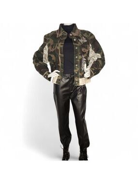 NWT POL Camo Lace Embroidered Utility Jacket – Quiet Utility Layer Size Large